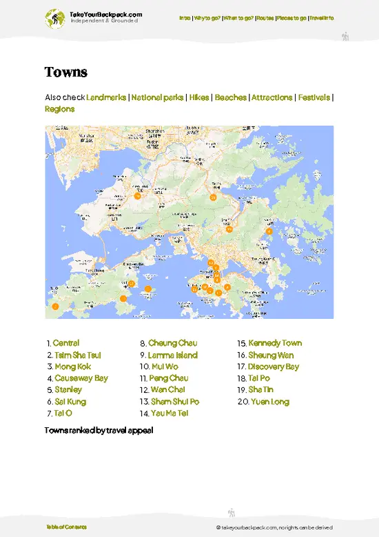example page 6 from our offline Travel Guide for Hong Kong